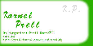 kornel prell business card